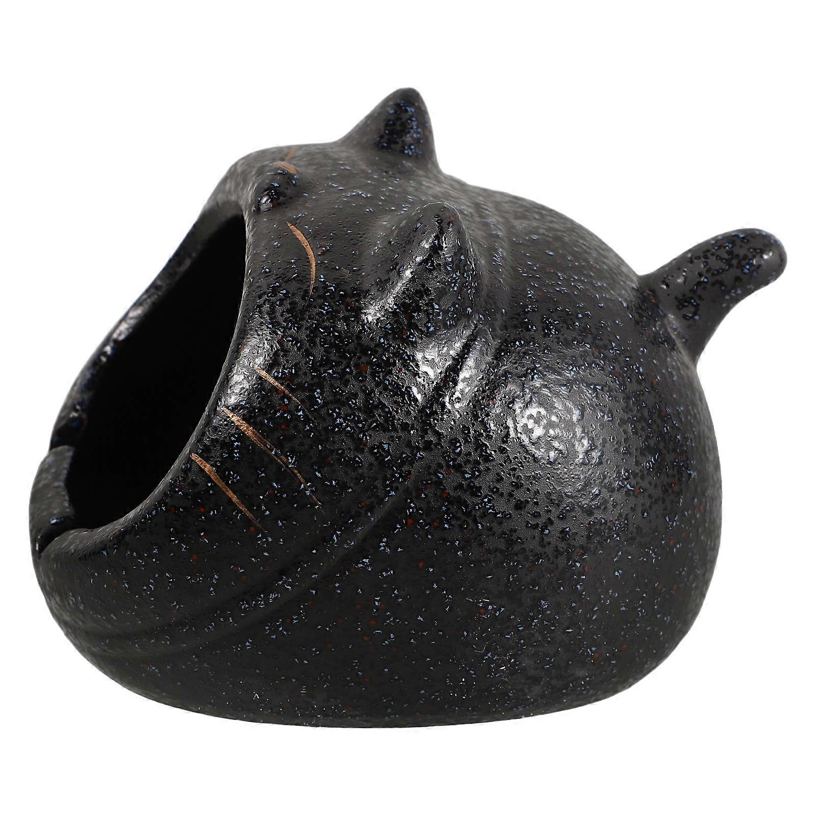 Cute Cat Ashtray Ceramic for Home Tabletop Ashtray with Charm