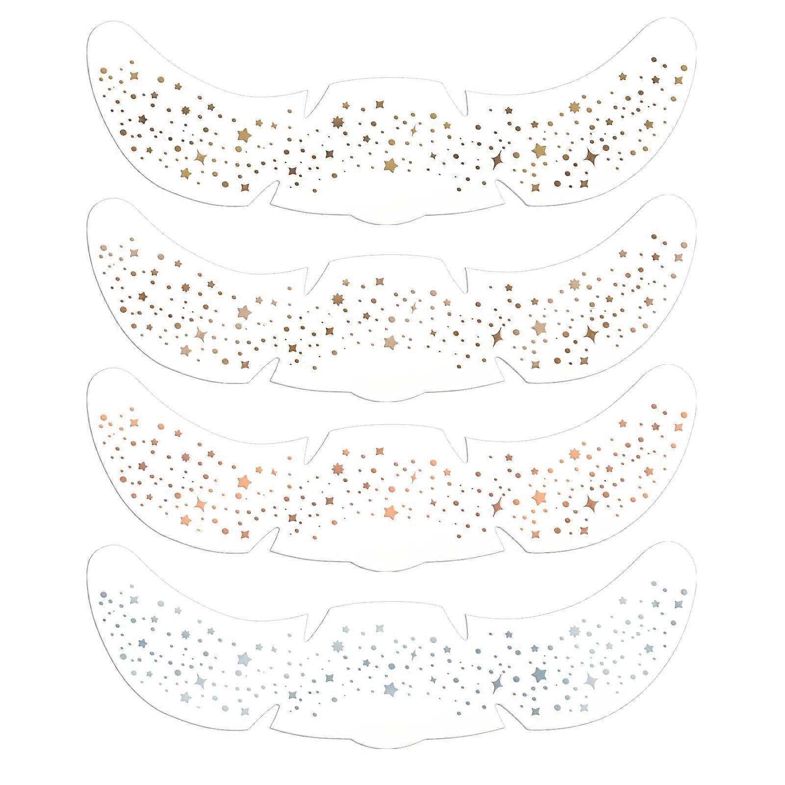 Glitter Face Stickers 8Pack Waterproof Multichrome Tattoos with LongLasting Sparkle for Festivals