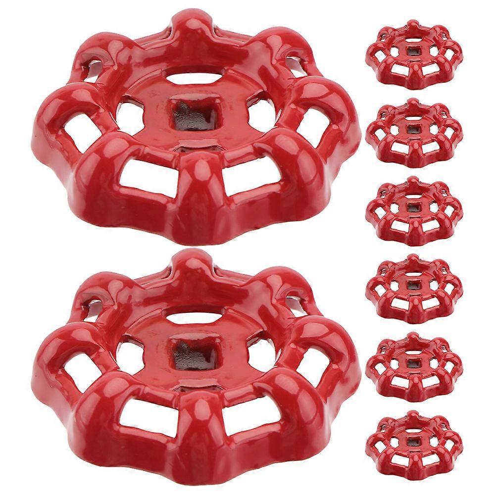 Valve Wheel Handle Red Cast Wheel Handle for Shutoff 8Pcs