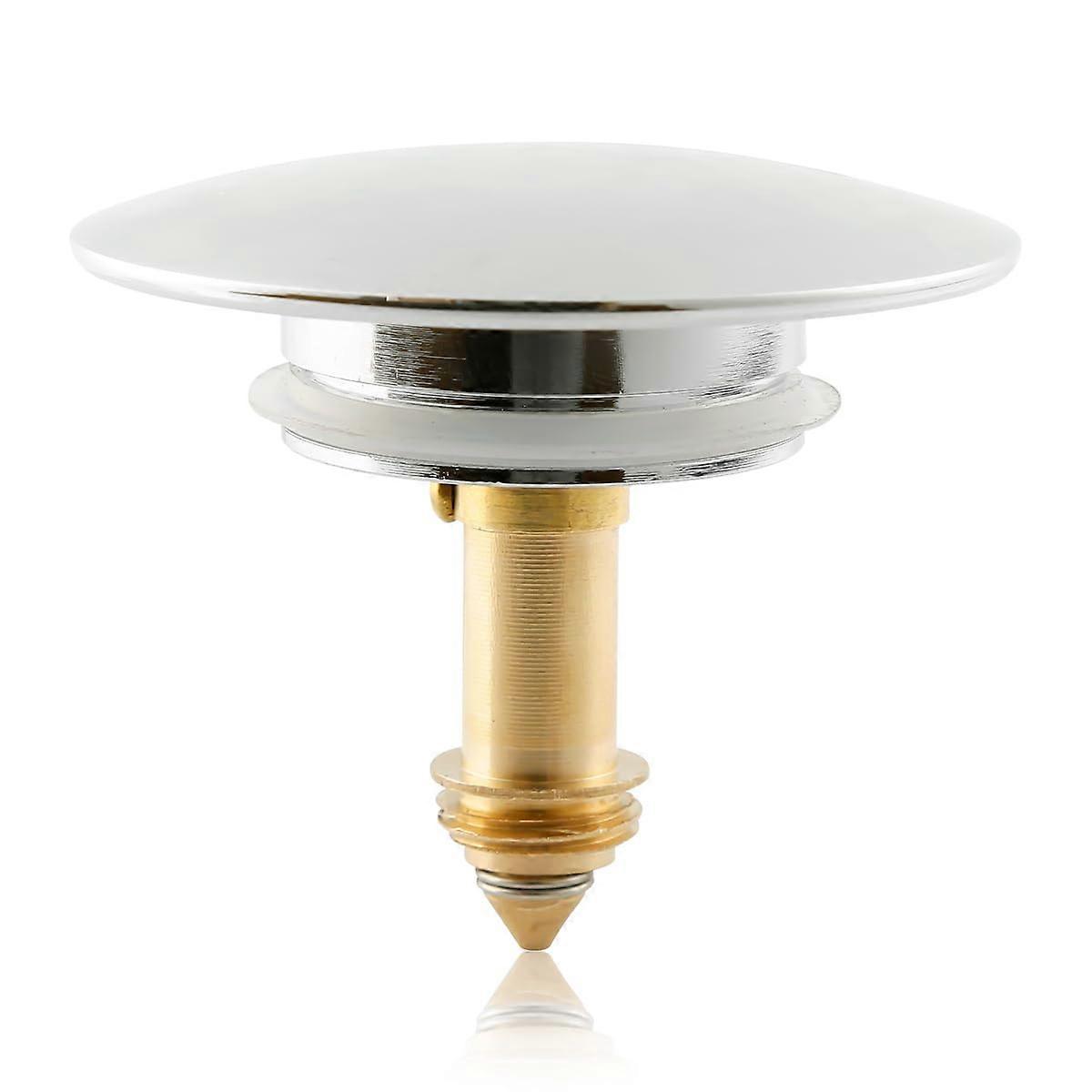 66mm Chrome Bathtub Drain Stopper, Brass Click Clack Bath Plug Replacement with SpringLoaded Seal