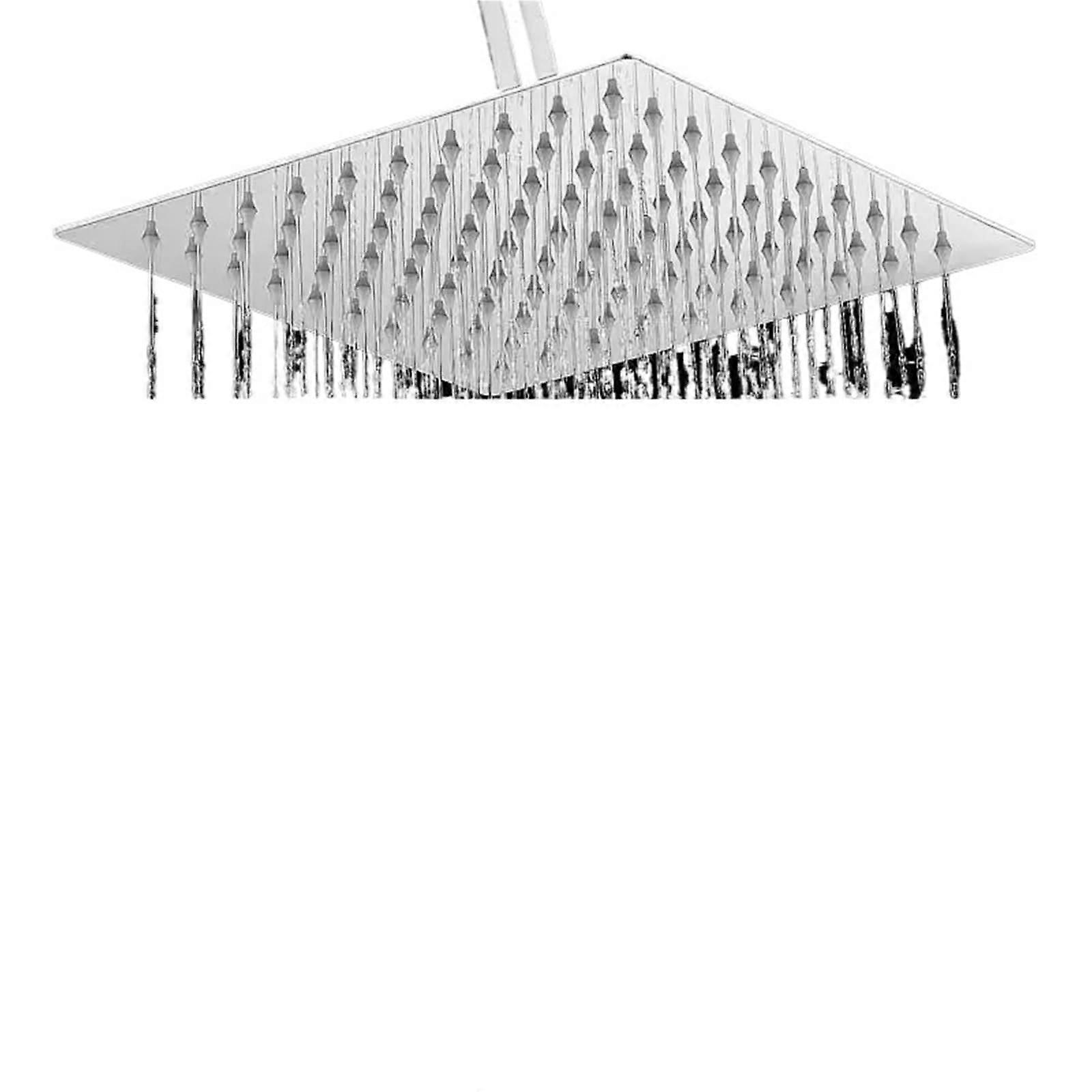 Matte Black Ceiling Mounted Rainfall Shower Head with Adjustable Handheld Mode SpaLike Comfort