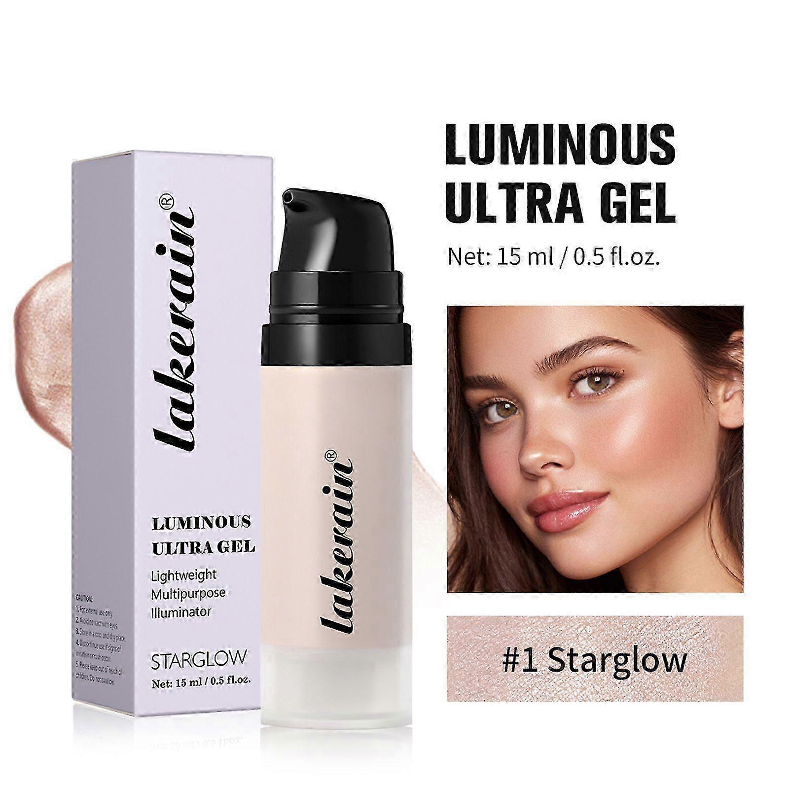 Natural Glow Illuminator Glotion - Glowing, Moisturizing, Lightweight Base, Multi-Purpose - Hydrating & Illuminating Makeup Highlighter for Radiant, S