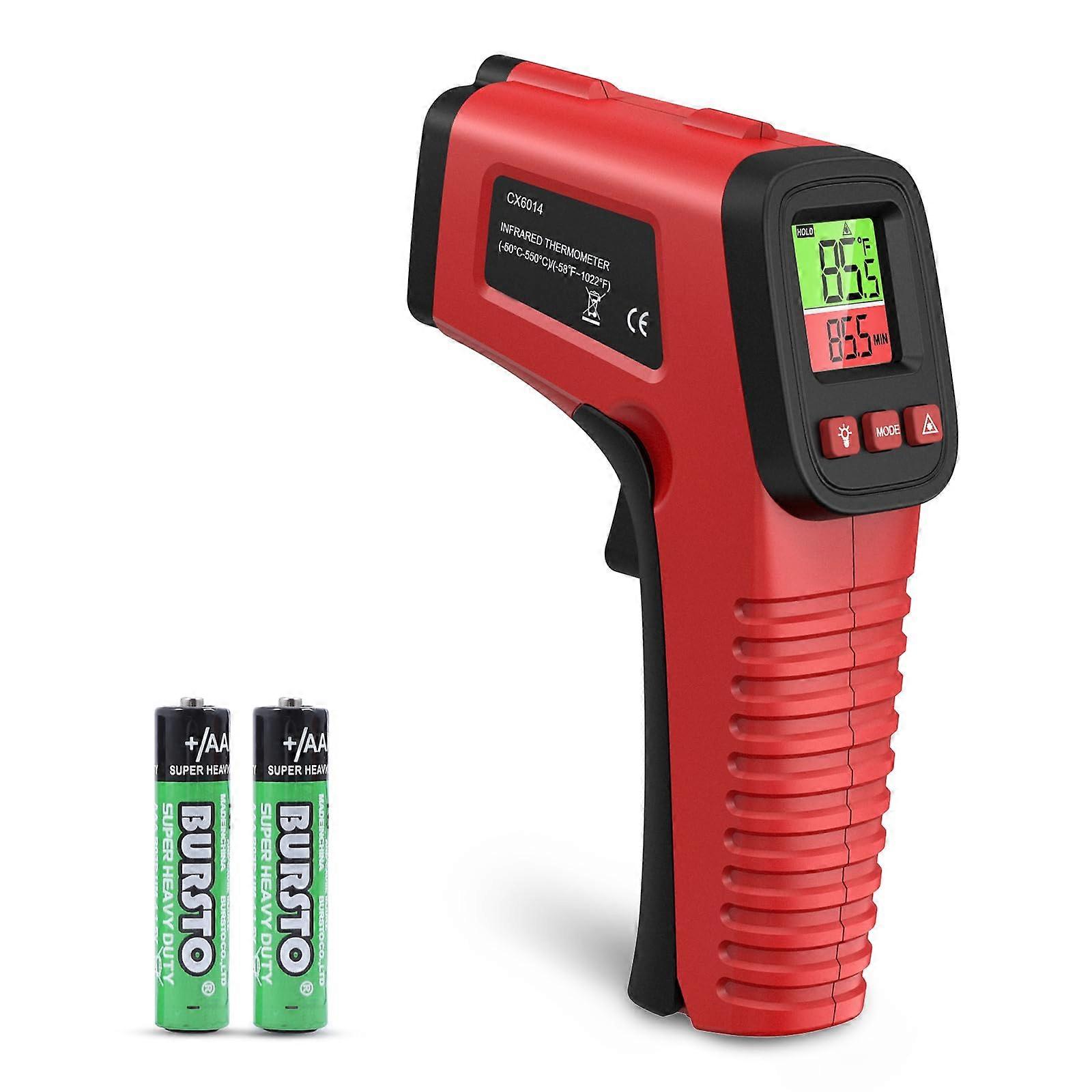 Infrared Thermometer Gun with Adjustable Emissivity, Fast Reading Laser Temperature Gun 58°F to 1022°F for Cooking, Fridge, Industrial Use