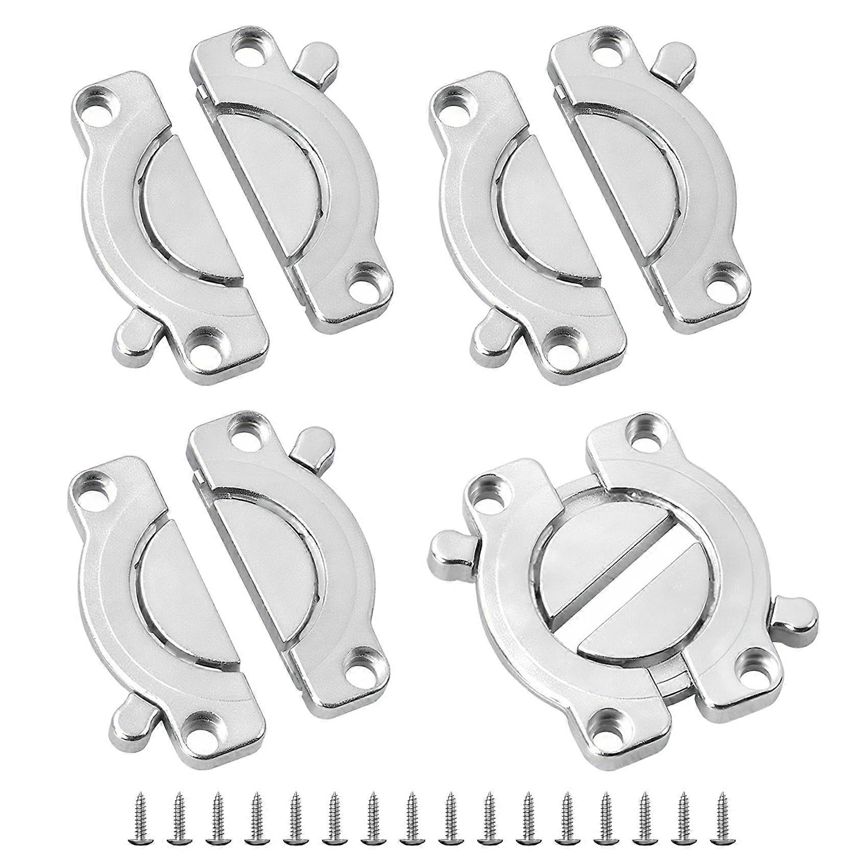 4Pcs Heavy Duty Zinc Alloy Table Leaf Extension Latch with Quick Snap Buckle for Wobble Furniture Connector Lock