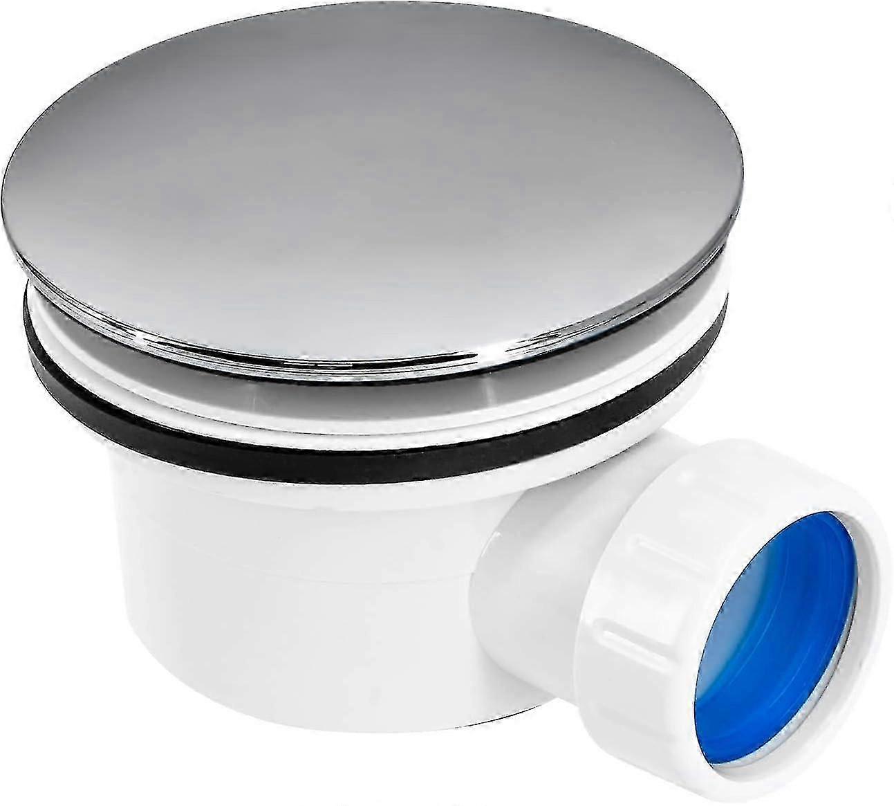 Drain plug for shower tray hole diameter 90 mm chrome-plated ABS shell essential quick assembly reduced space requirement