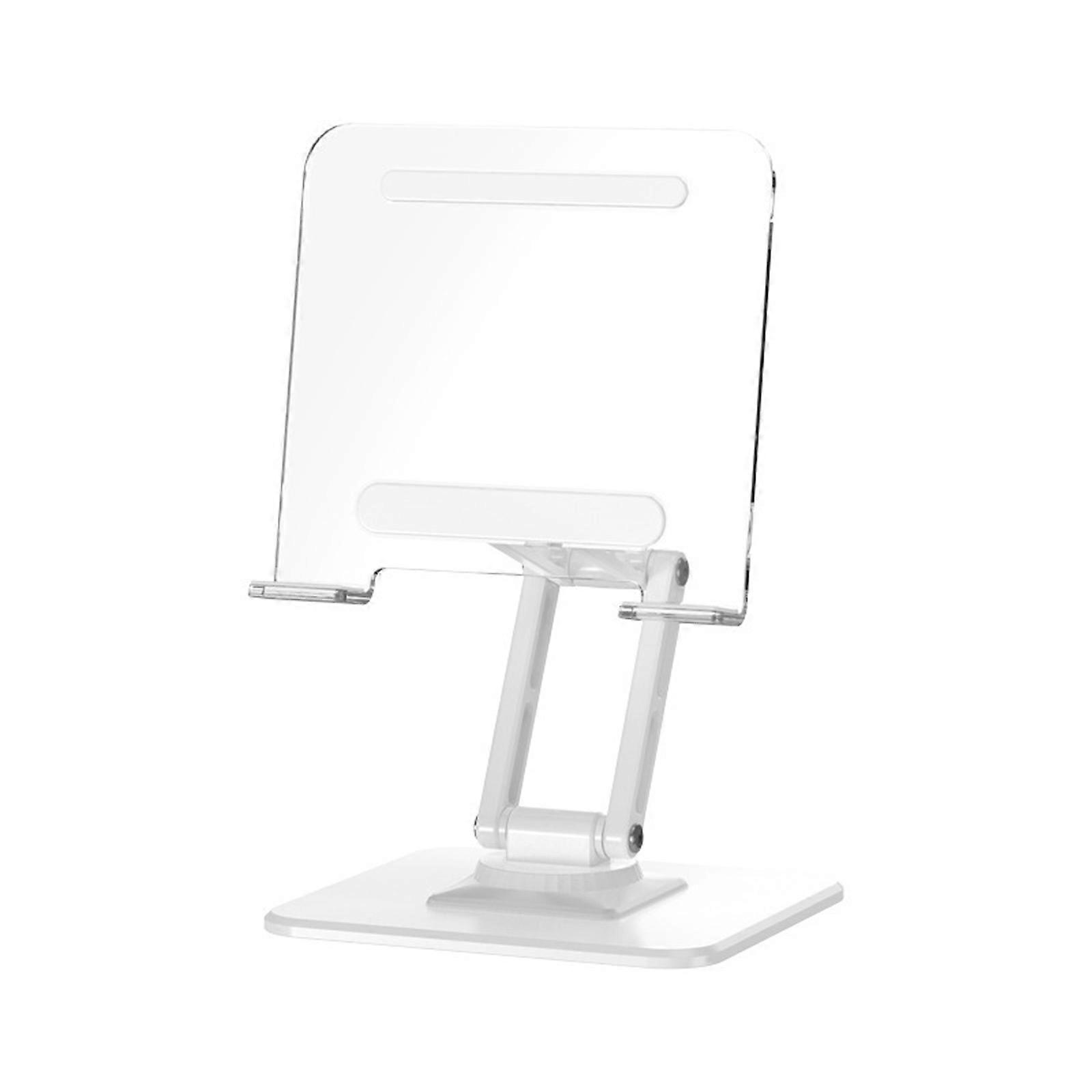 Multiple Device Foldable Rotating Stand with 3 Axises Height Adjustment AntiSlip Base for Secure Placement Easy to Use  White