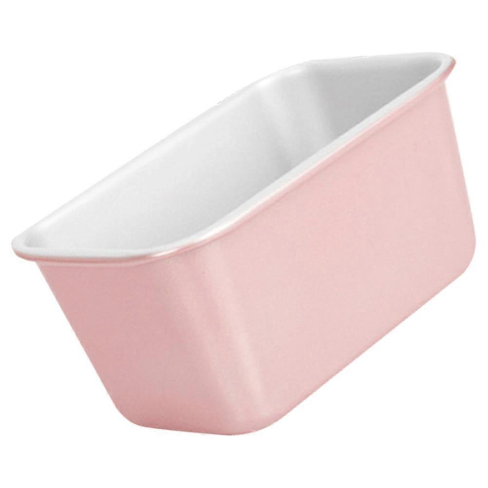 Bread Baking Mould For Beginners Rectangular Shape Non-Stick Heavy Carbon Steel Pink 1Pcs