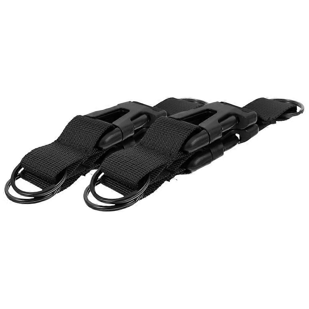 Waist Pack Backpack Quick-Release Buckle Strap for Luggage 2Pcs Black