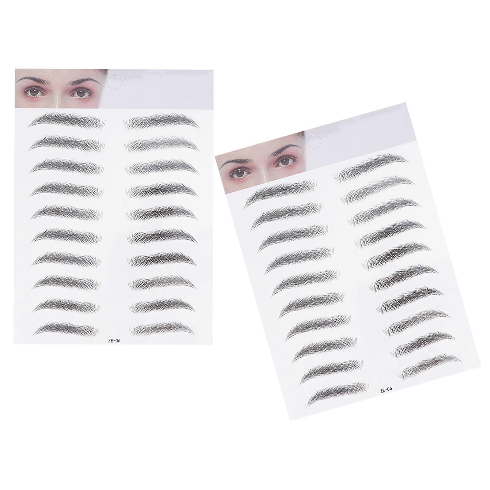Artificial Eyebrow Imitation Eyebrow Transfer Stickers Tool for Makeup 2Pcs