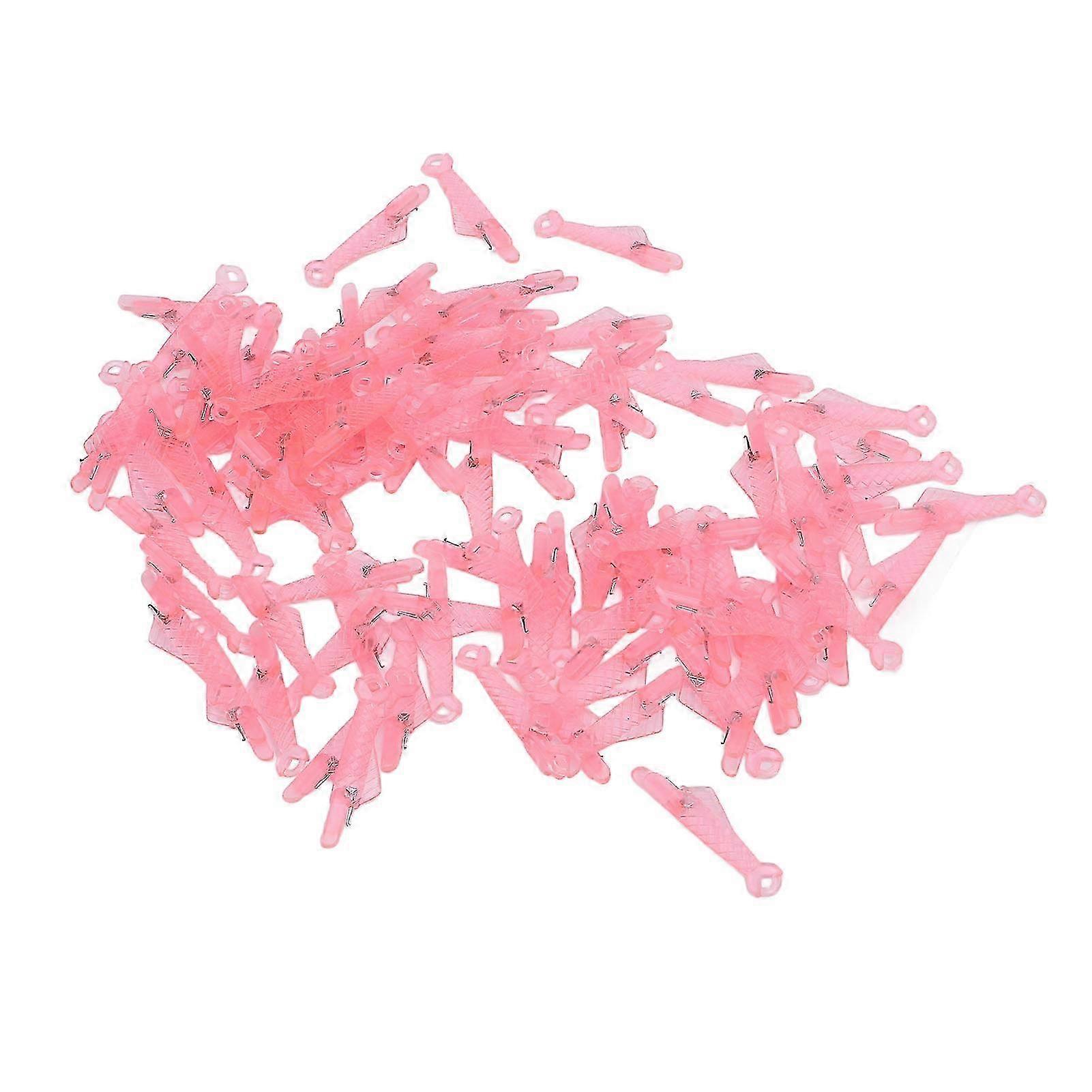 2025 100PCS Fish Type Needle Threader Plastic Portable Fish Mouth Sewing Machine Needle Threader Pink