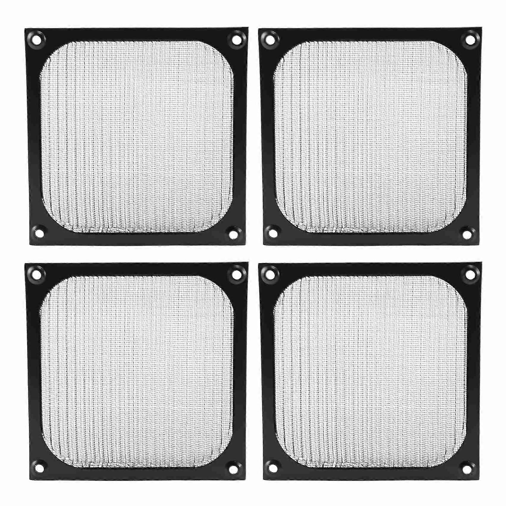 4Pack Computer Fan Filter Griller Rustfritt Stål Wire Mesh, Svart