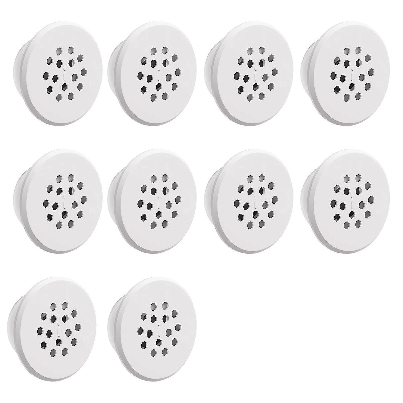 10pcs Quick Setups Sink Plugs Featuring Decorative Function & Simple Operation Basin Overflows Cover for Overflows Hole  White