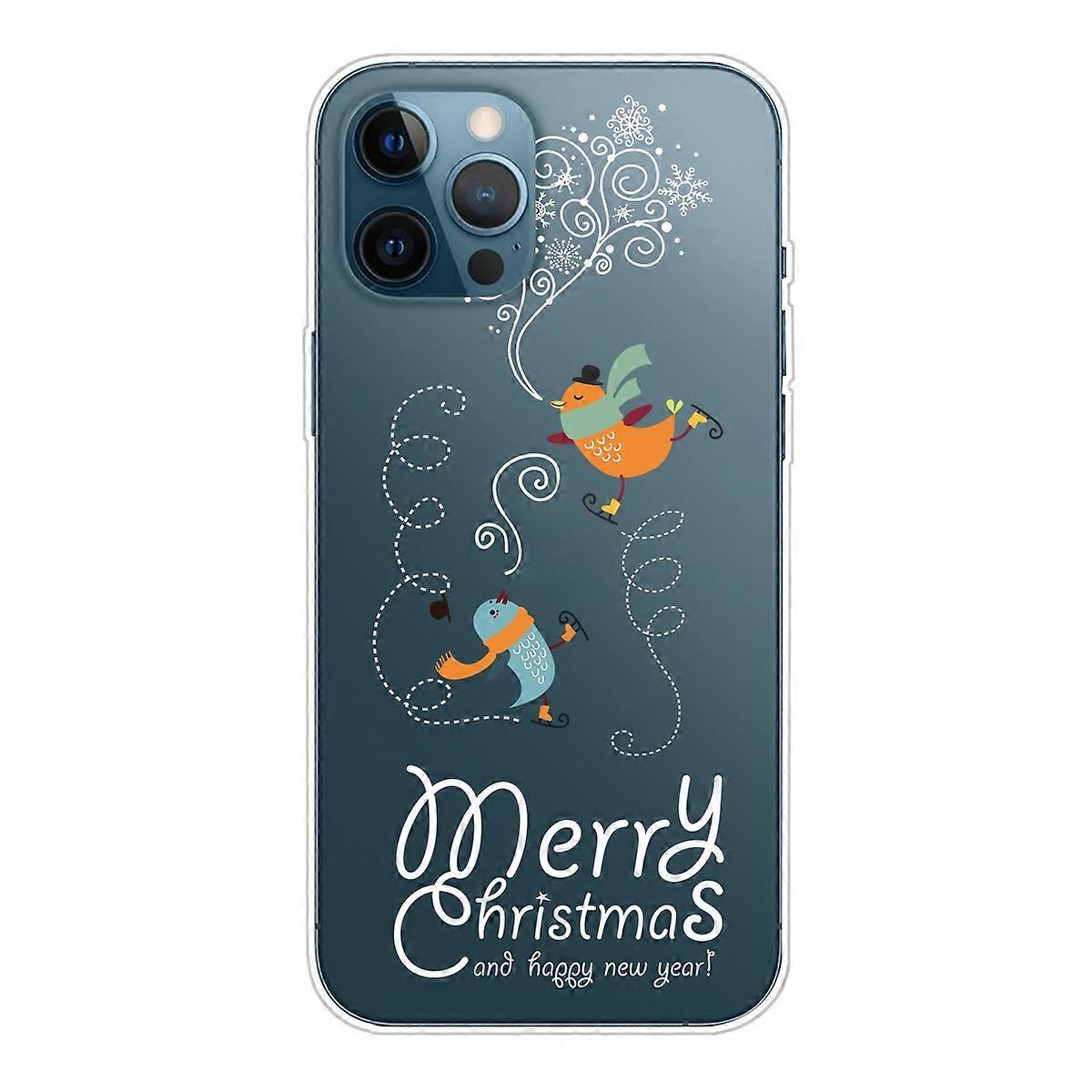 For iPhone 16 Pro Case Christmas Pattern Printing Soft TPU Phone Cover