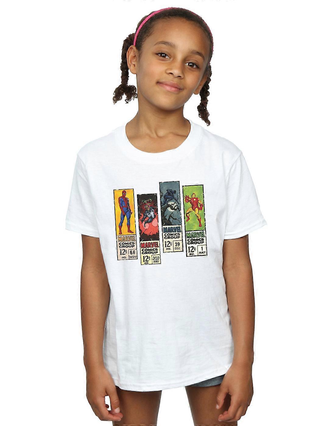 마블 걸스 만화 스트립 티셔츠