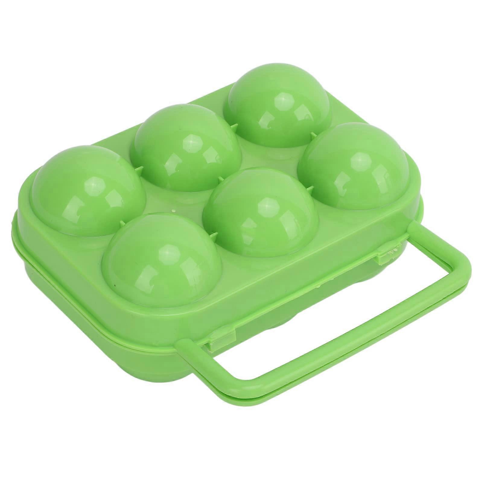 Egg Storage Container with Shockproof Protection, Secure Locking Lid, 6 Egg Holder for Camping