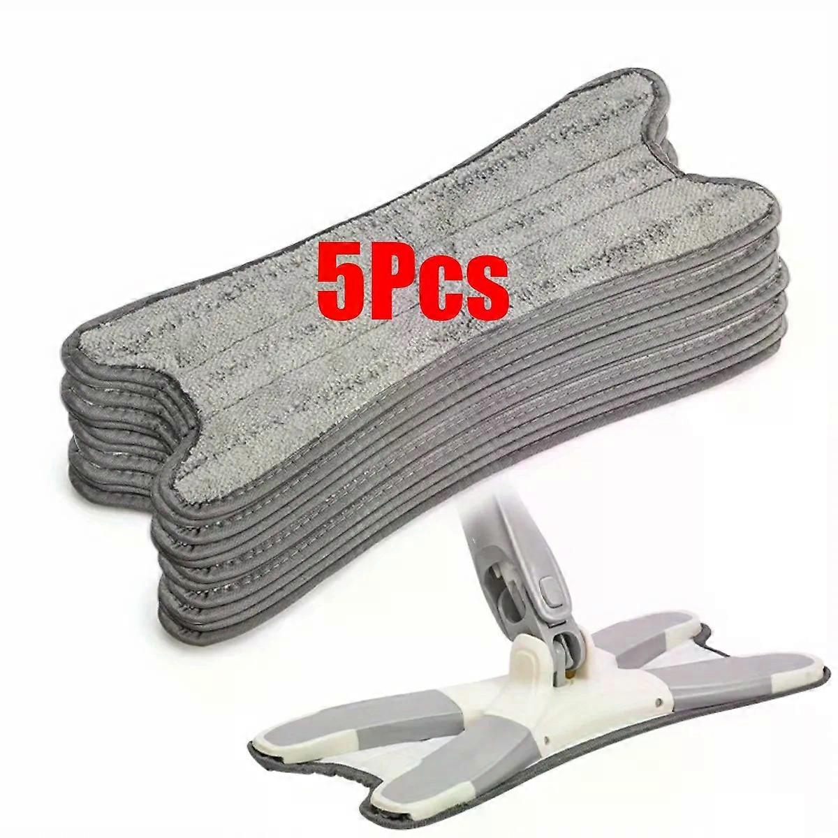 5Pcs X-shape Microfiber Mops Head Reusable Replacement Mop Rag Flat Floor Squeeze Cleaning Cloth Cleaning Tool Kitchen Item