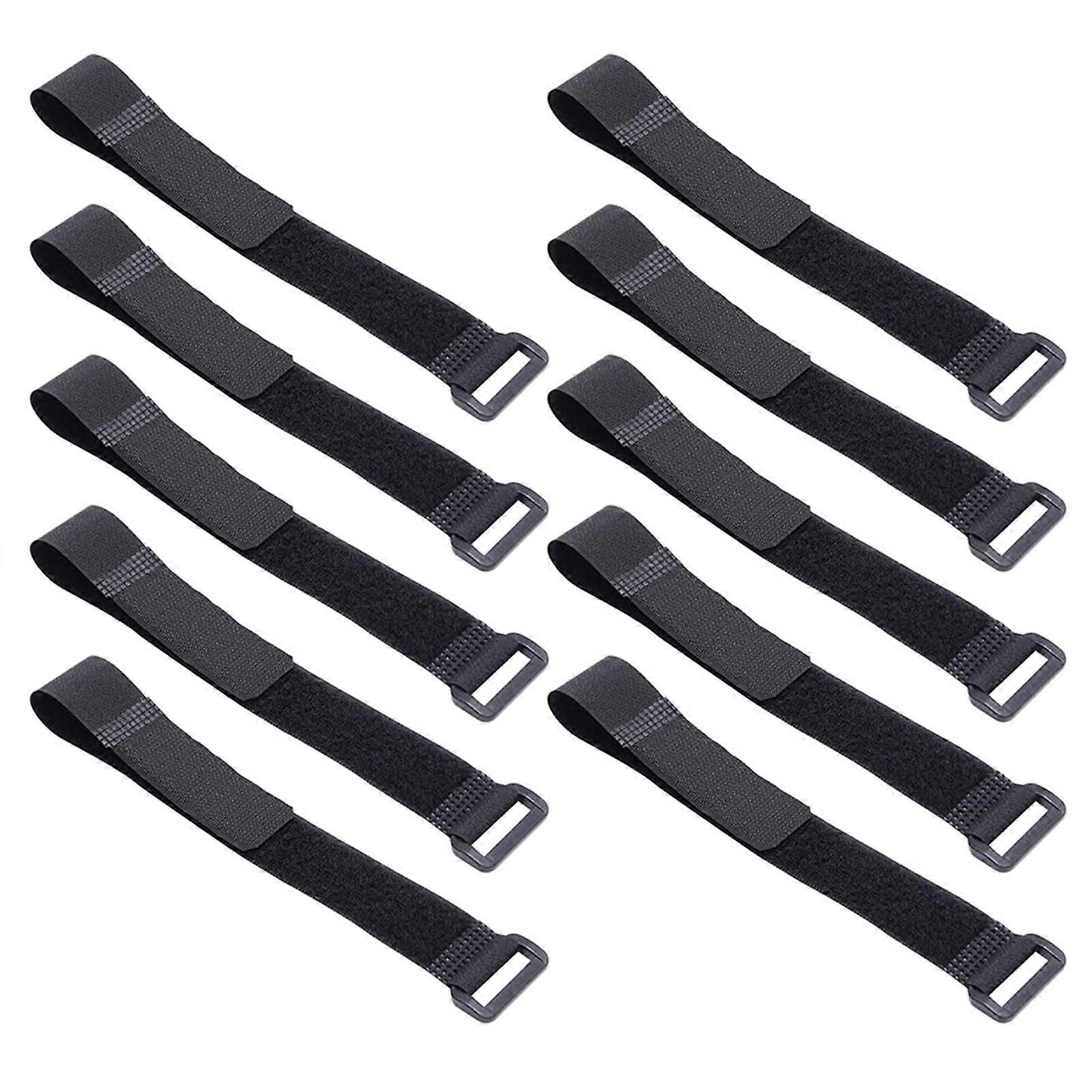 10Pcs Reusable Adjustable Nylon Cable Ties with Buckles for MultiPurpose Cord Management