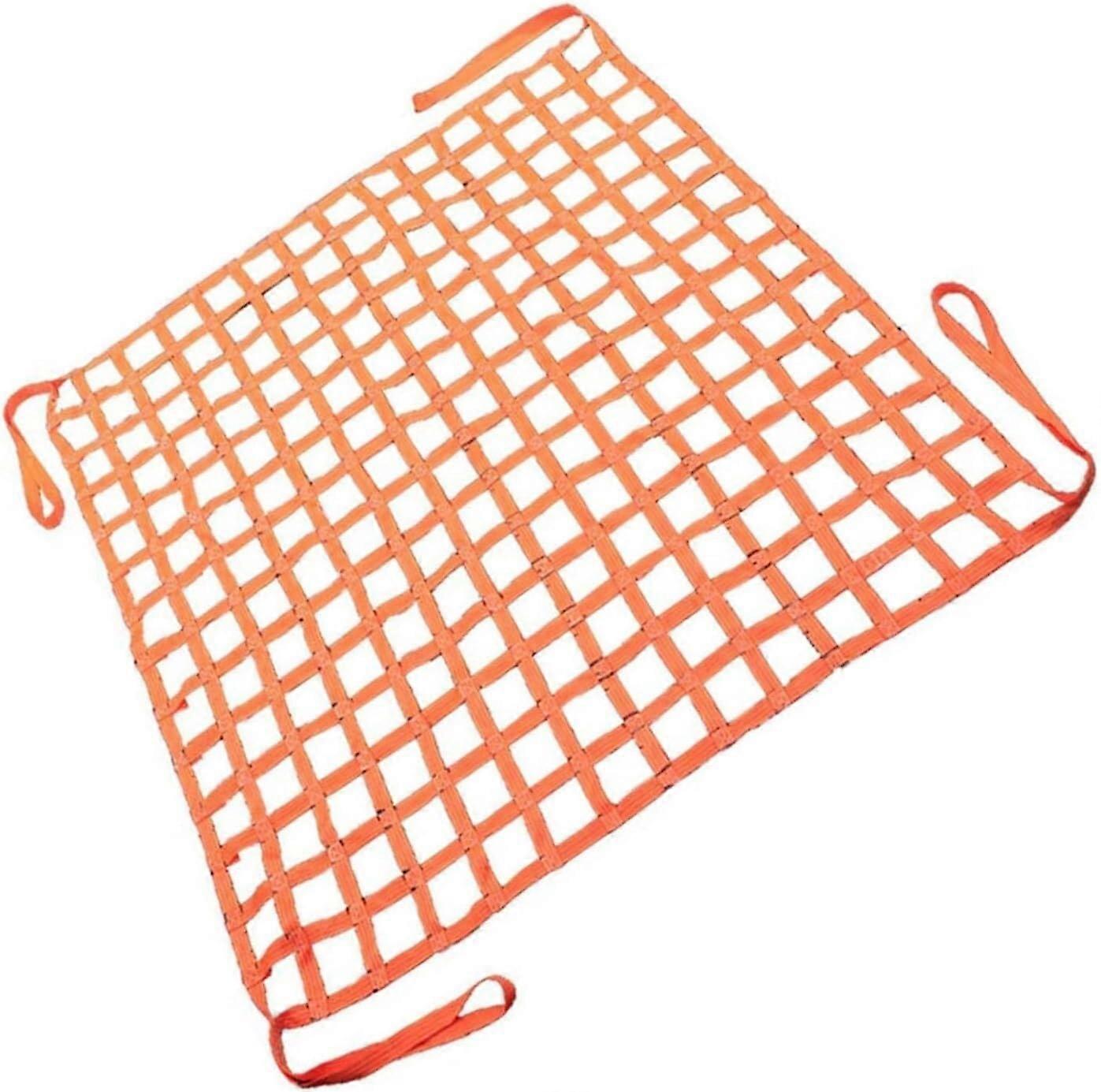 Heavy Duty Cargo Lifting Net with Straps, Polyester Hoisting Net 2.5x2.5m Load 2 Ton