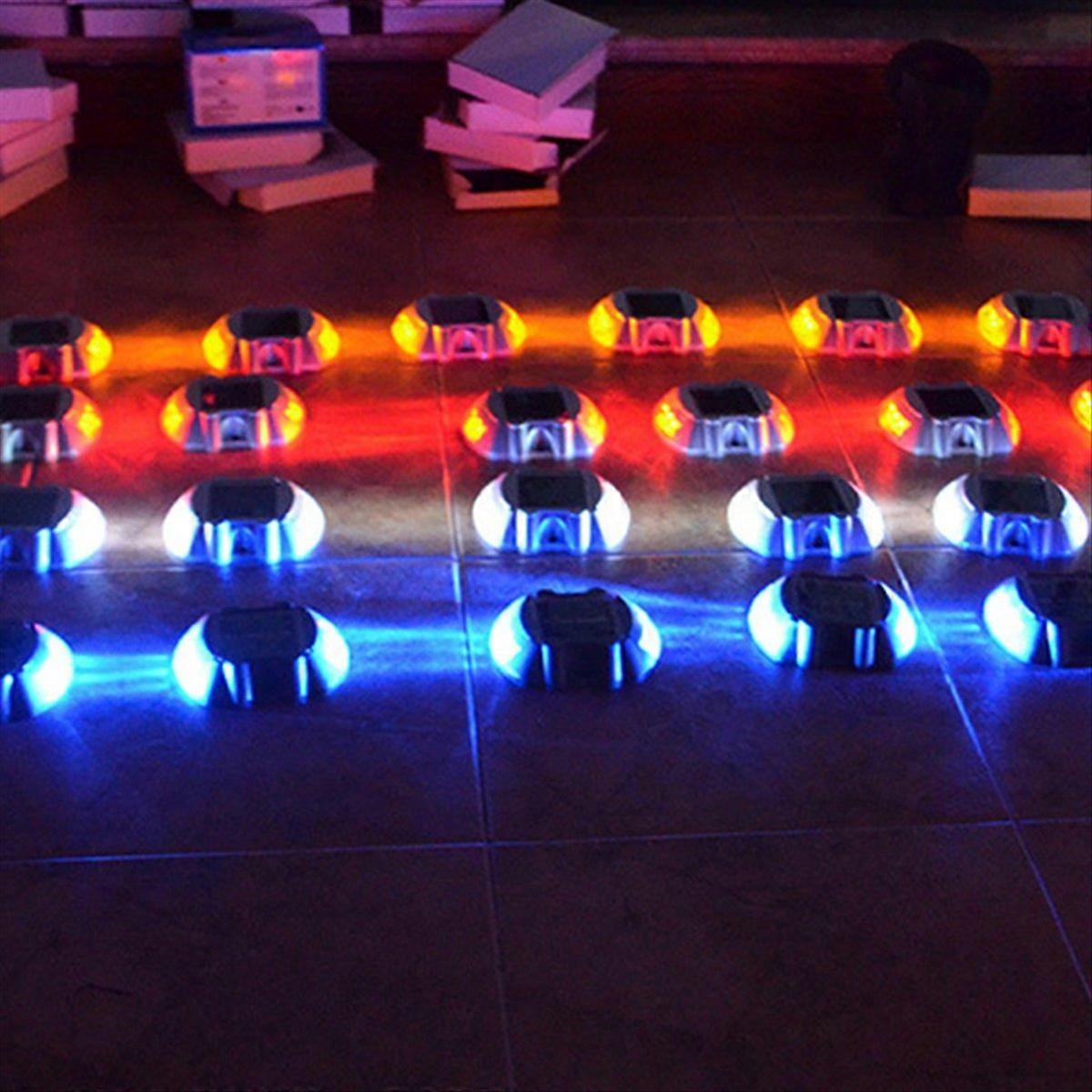 IP68 Waterproof LED Solar Powered Road Stud Light Road Reflective Ground Light Warning Light Red Light