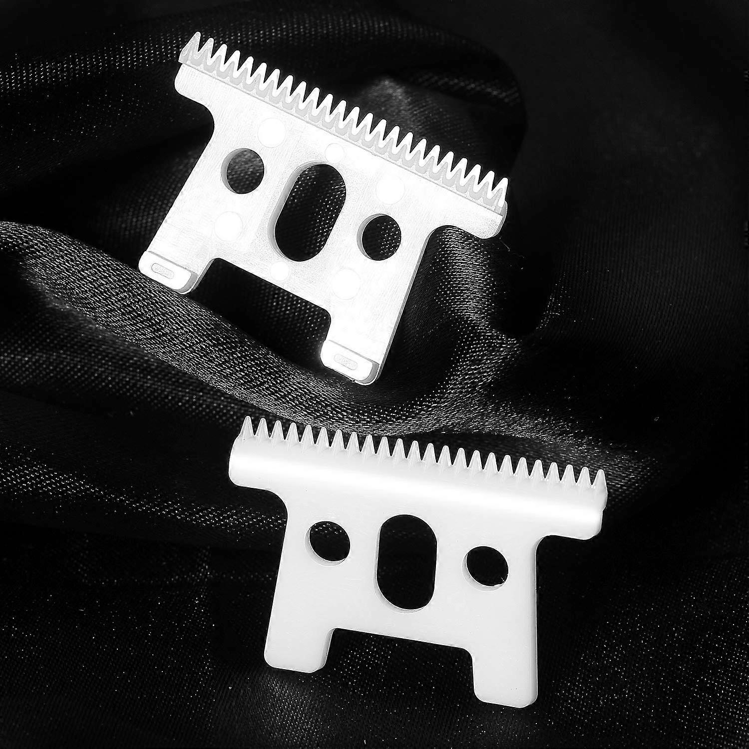2pcs Ceramic Clipper Blade for Andis Slimline Pro Li D7 D8, Cool Running Low Friction Replacement