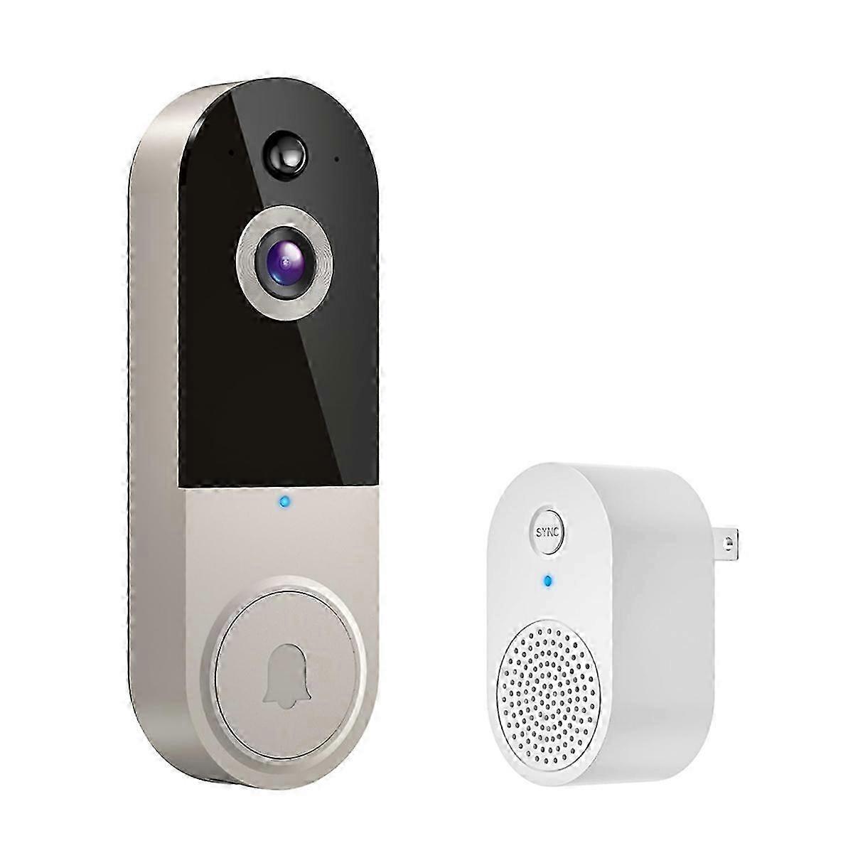 1080p Wireless Video Doorbell Camera with Chime,AI Human Detection,2-Way Talk,,Cloud Storage