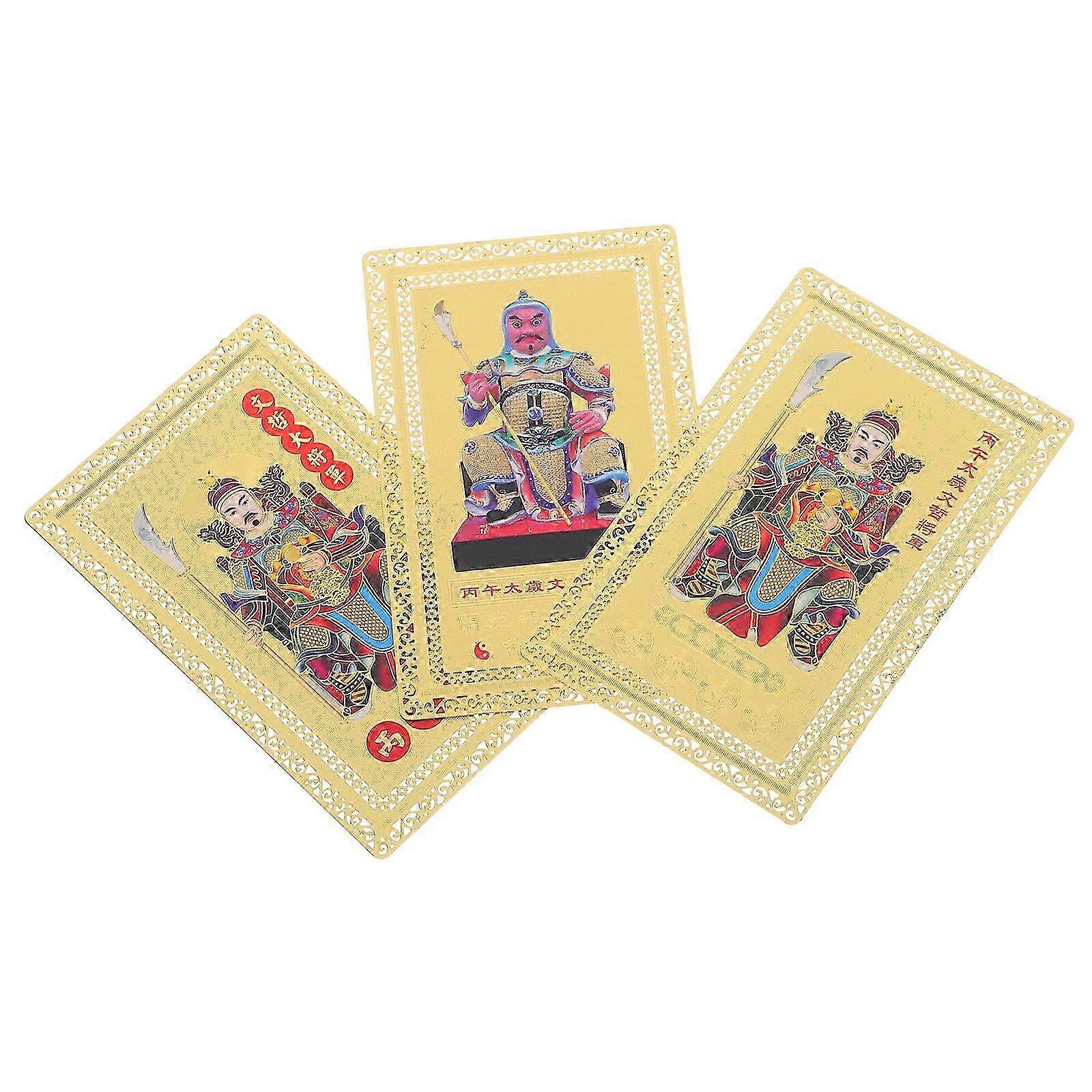 Feng Shui Amulet Protection Card 3Pcs for 2026 Auspicious Blessing