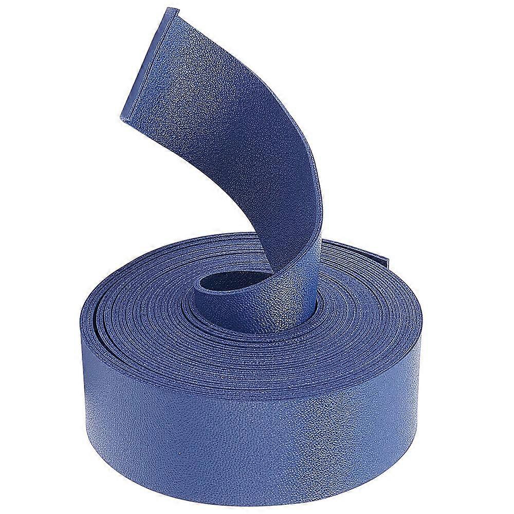 PU Leather Cord Flat Midnight Blue 3x0.18cm 3m/roll