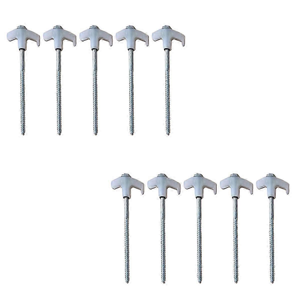 White Screw-type tent spikes, tent spikes