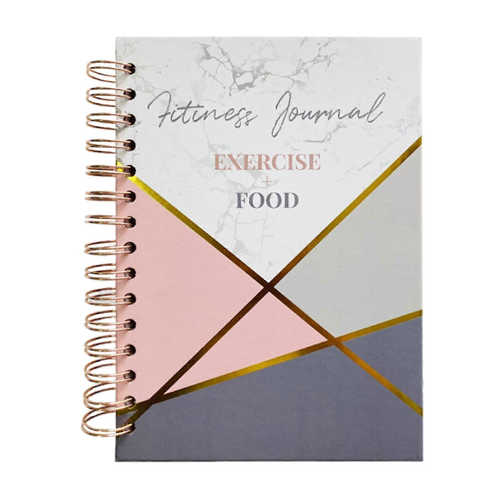 Fitness Journal Hardcover A5 Workout Planner Notebook for Undated Exercise Tracking Log