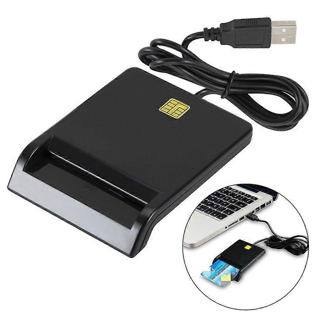 Usb Smart Card Reader Dni Atm Ic Iso 7816 Class A, Ab And C Compliant Compatible With Windows Linux Mac Os