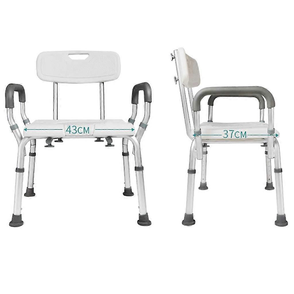 Adjustable NonSlip Shower and Commode Chair for Elderly and Disabled Bathroom Safety Support