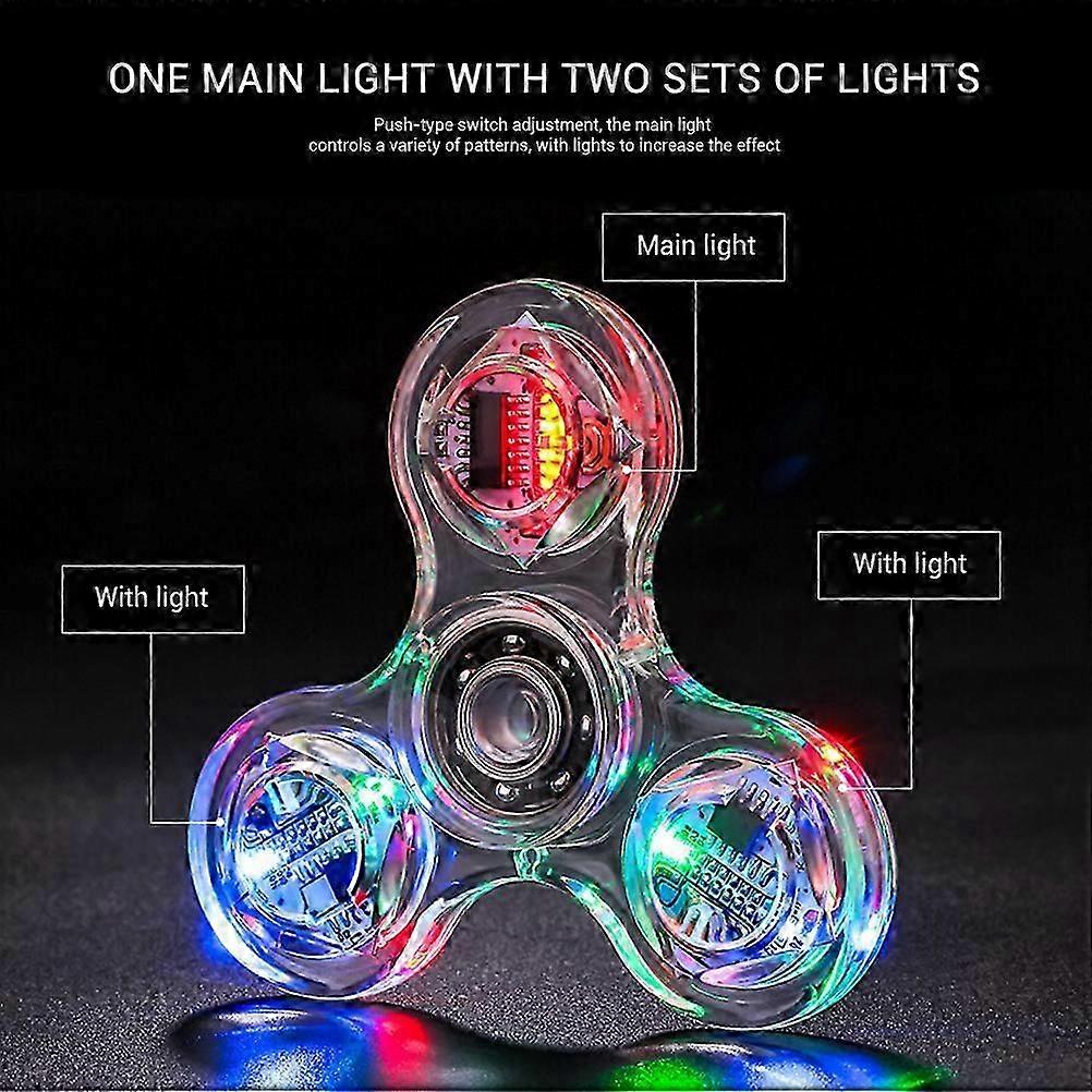 LED Light Up Fidget Spinner Dice Stress Relief Toy