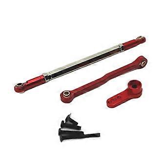 RC Car Steering Link Rod and Metal Servo Arm Upgrade for MN D90 MN99S MN78 MN82 MN168 1/12 Red