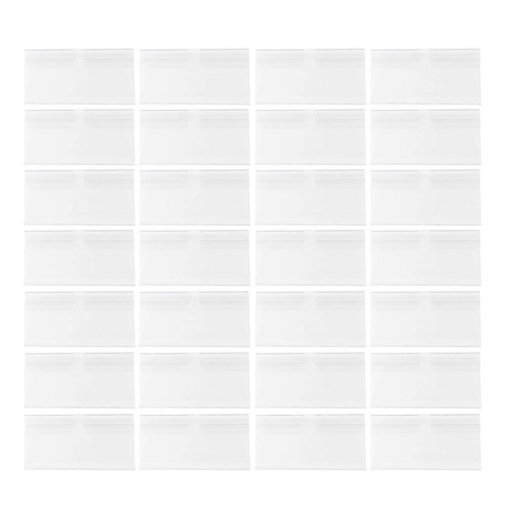 PVC Label Holder Shelf Label Holder for Display Use 50Pcs Reusable Set