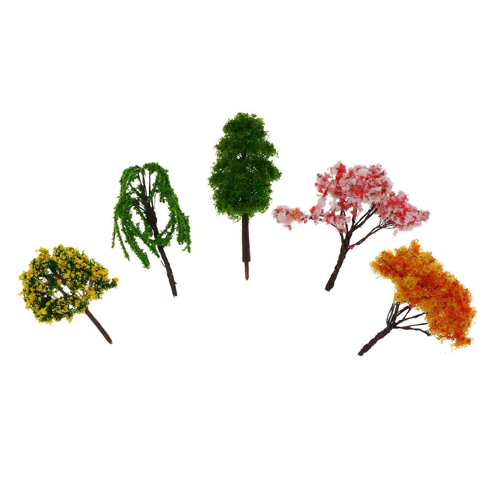 Simulation Trees Tree Model for Decoration 25Pcs Miniature Set