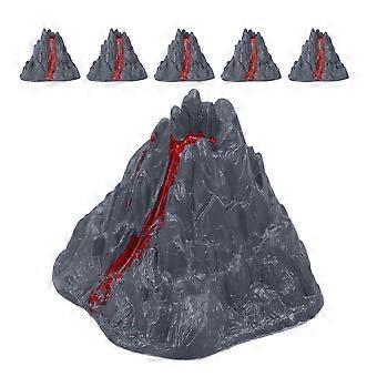 Volcano Models Simulated Volcano Lava Toy for Decoration 6Pcs Plastic Realistic Set