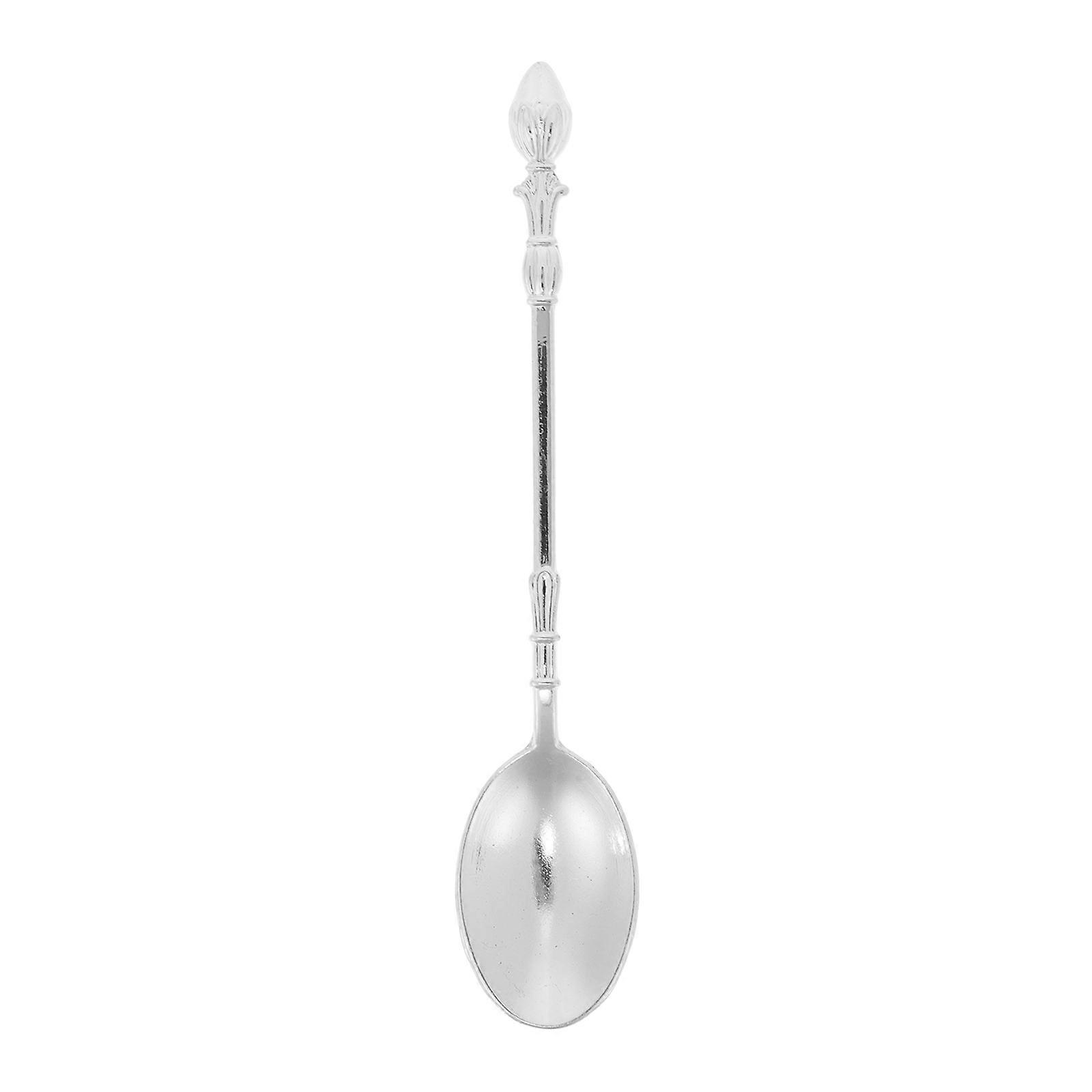 Alloy Dessert Spoon for Dessert Silver Mini Spoon for Kitchen