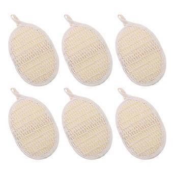 Bath Sponge Bath Scrubber for Home 6Pcs Body Exfoliating Beige Sponges