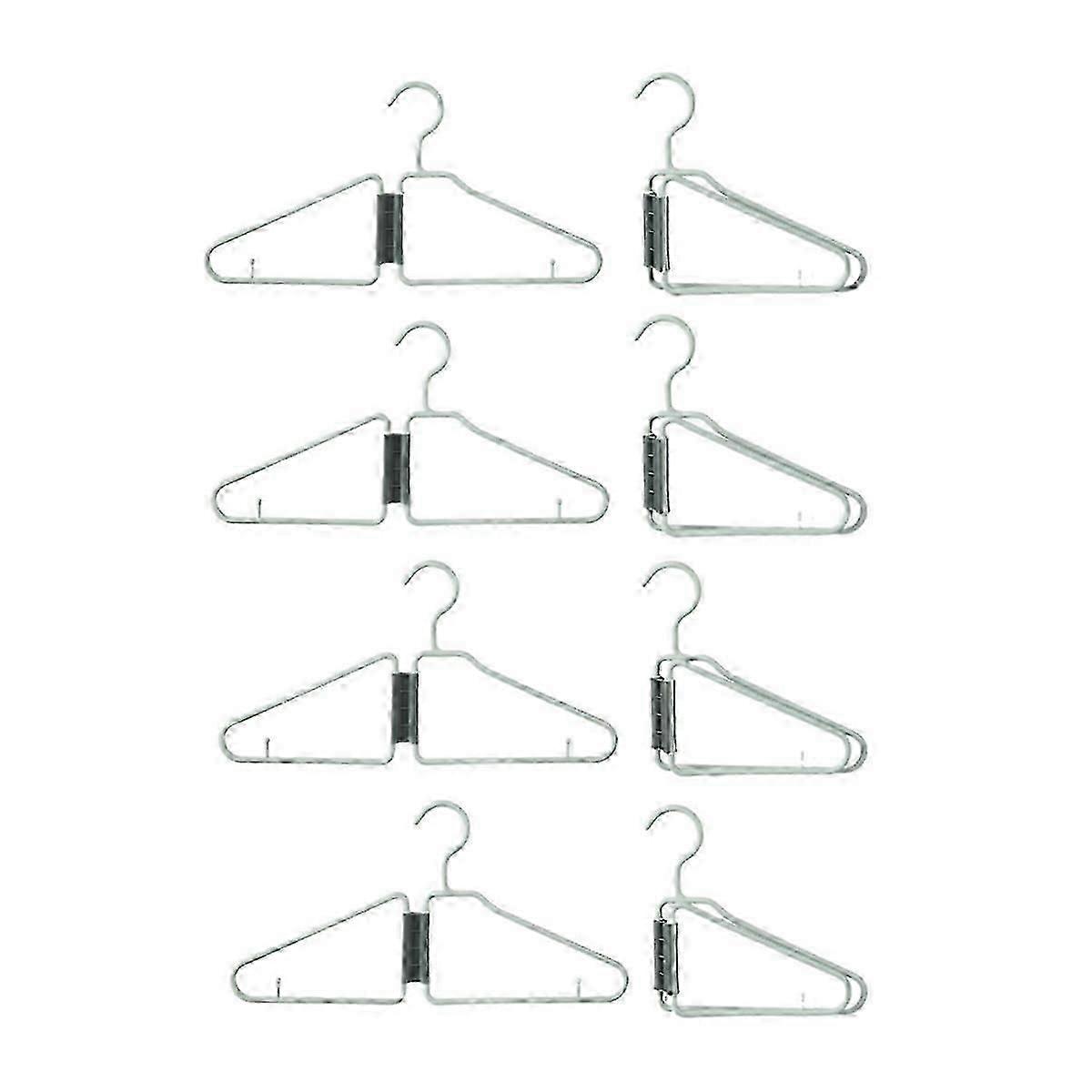 8Pcs Foldable Hangers, Plastic Foldable Hangers, (Green)
