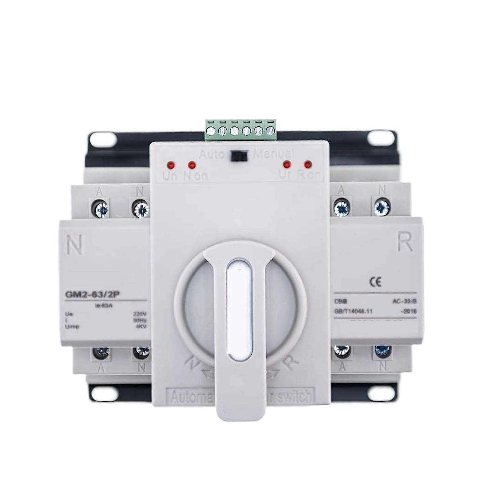 Automatic Transfer Switch 4 Pole 220V 63A for Three Phase with Neutral  Current Capacity