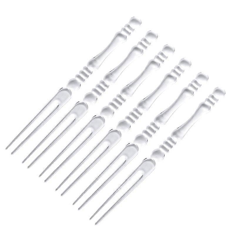 200pcs Disposable Plastic Fruit Forks