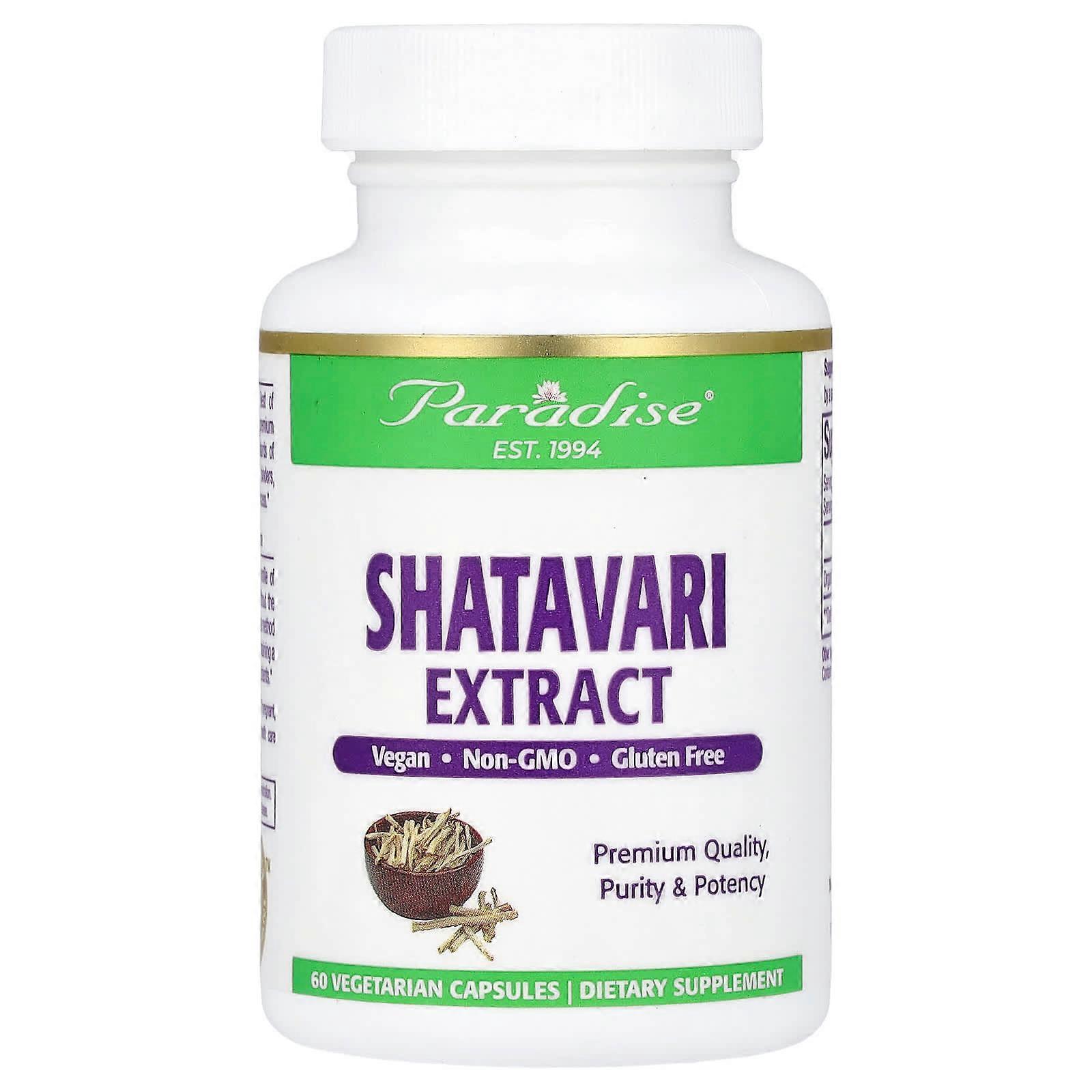 Paradise Herbs, Shatavari, 60 Vegetable Capsules