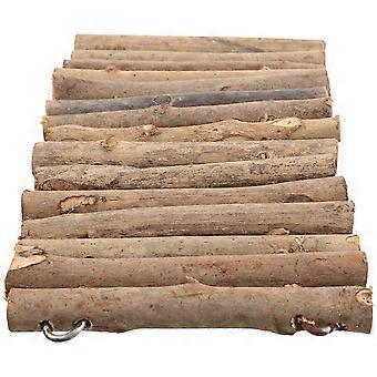 Terrario fai-da-te con bastoncini di legno, rifugio per rettili, grotta decorativa per l'allestimento del paesaggio.