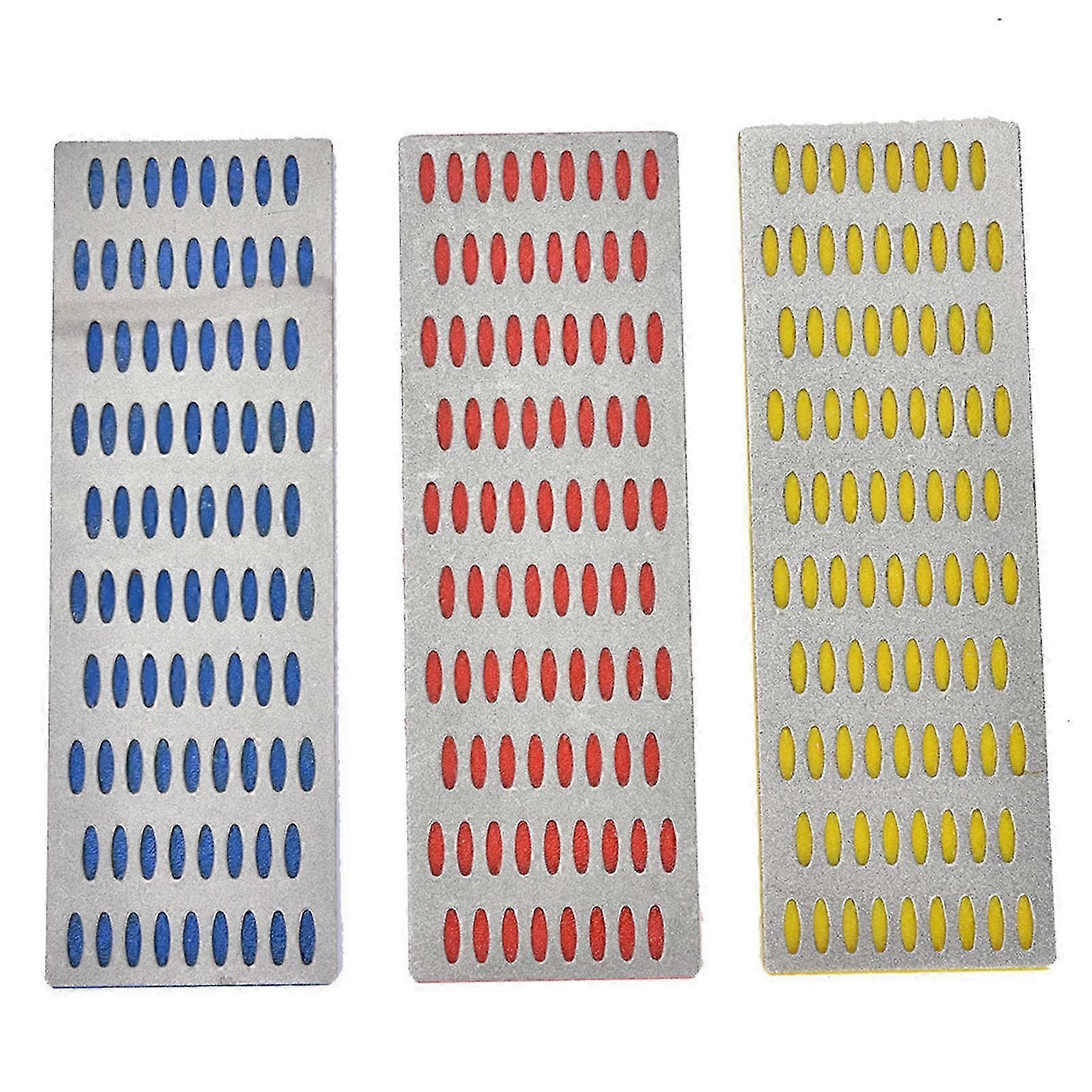 3PCS Diamond Sharpening Stones Whetstone Sharpening Tool Coarse/Medium/Fine Grinding