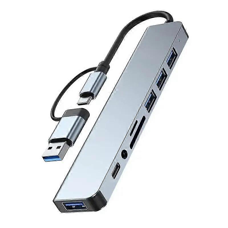 8-In-1 Hub With Card Reader & Audio