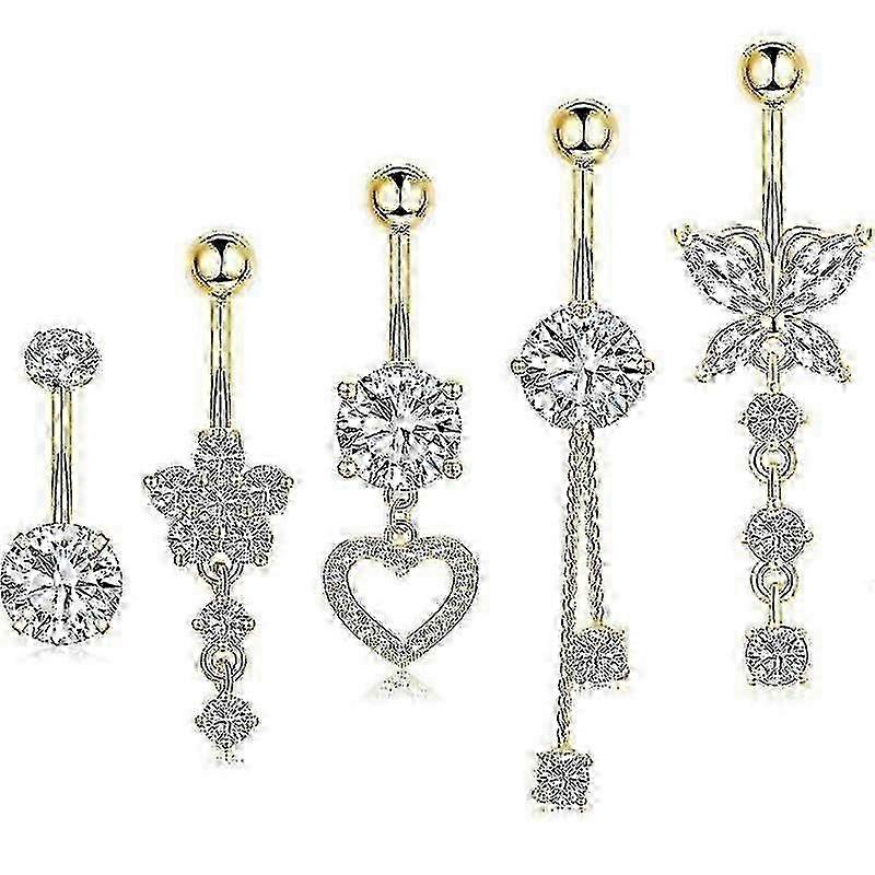 Trendy Belly Button Ring Dangle Piercing Jewelry