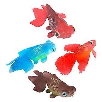 Décoration d'aquarium en silicone pour 4 poissons artificiels (simulation)
