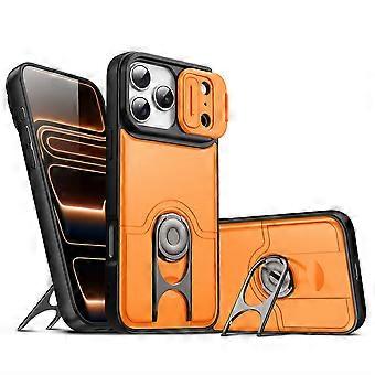Compatible For iPhone 17 Pro Max Case with Slide Camera Cover Kickstand PC + TPU Protective Phone Shell