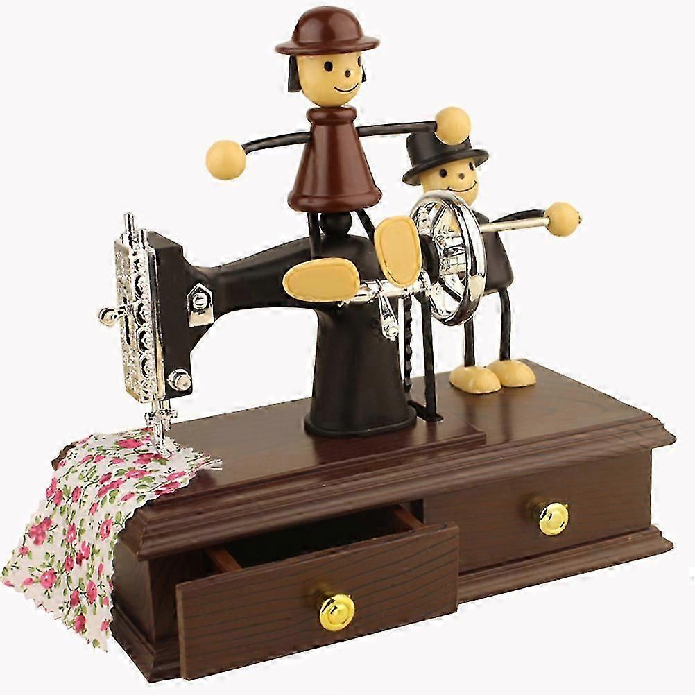 Sewing Machine Shape Melody Music Box, Assorted Color, 1 Piece, for Decoration