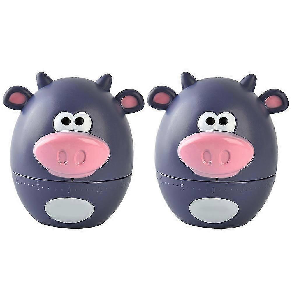 Clockwork Kitchen Timer Time Management Purple 7.20X6.80X6.80CM 2Pcs